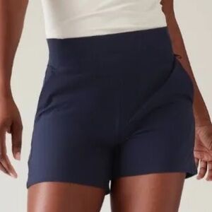 Athleta Dark Blue Brooklyn Pull On Athletic Shorts Size 10